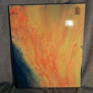 Acrylic pour on a 16x20 canvas